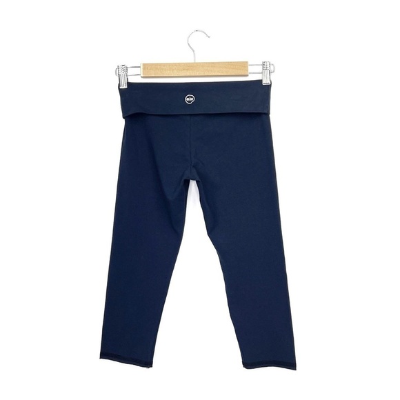 Solow Crop Foldover Legging Girl’s Size Large (14) Navy Blue cropped New NWT - Picture 2 of 7